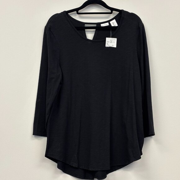 Max Studio – Black Long-Sleeved T-Shirt | Size L - NWT - Picture 4 of 4